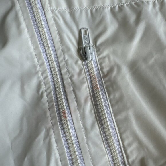 Vintage Descente One Piece Shell Snow Ski Suit Women's Sz M Cream Red‎ Blue New - Picture 9 of 14